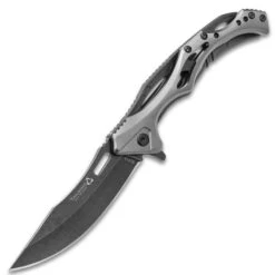 Rampage Tailwind Ball Bearing Pocket Knife - Stainless Steel Blade, Aluminum And Steel Handle, Pocket Clip - 4 3/4” Closed -Knife Series Shop G19 BK4746