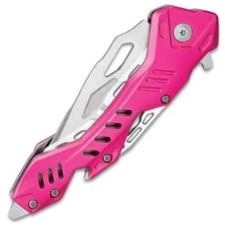 Rampage Pink Atomica Assisted Opening Pocket Knife - Stainless Steel Blade, Aluminum Handle, Bottle Opener, Pocket Clip - Closed 4 3/4” 11 Rampage Pink Atomica Assisted Opening Pocket Knife - Stainless Steel Blade, Aluminum Handle, Bottle Opener, Pocket Clip - Closed 4 3/4” -Knife Series Shop G19 UC3303