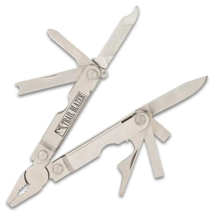 Trailblazer Mini Pocket Multi-Tool - Stainless Steel And Aluminum Construction, Ten Tools, Ultra-Lightweight - Closed 2 1/2” 6 Trailblazer Mini Pocket Multi-Tool - Stainless Steel And Aluminum Construction, Ten Tools, Ultra-Lightweight - Closed 2 1/2” - Image 6