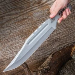 Hibben® III Throwing Knife With Black Sheath - One-Piece 3Cr13 Stainless Steel, Clip Point, Through Holes -Knife Series Shop G47 GH5107