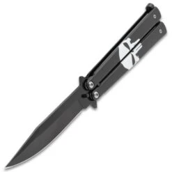 Executioner Butterfly Knife - Stainless Steel Blade, Stainless Steel Handle - Length 9" -Knife Series Shop G49 VB2167